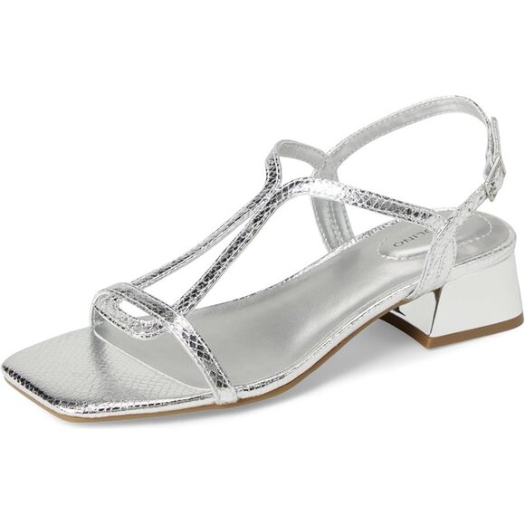 Bandolino Primadon Women's Dress Sandals Silver Snake : 9.5 M, Synthetic - Picture 7 of 7